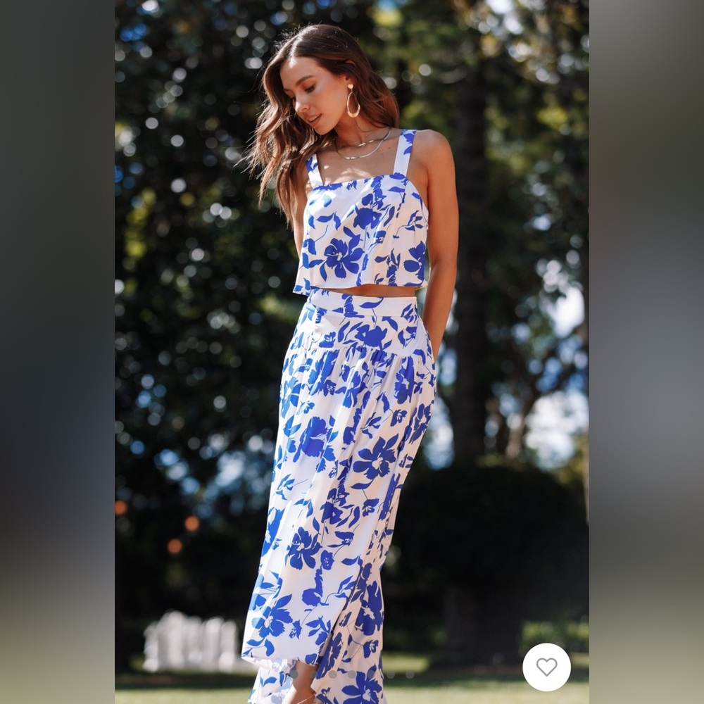Petal & Pup - Lulu Set - Blue Floral - Size L